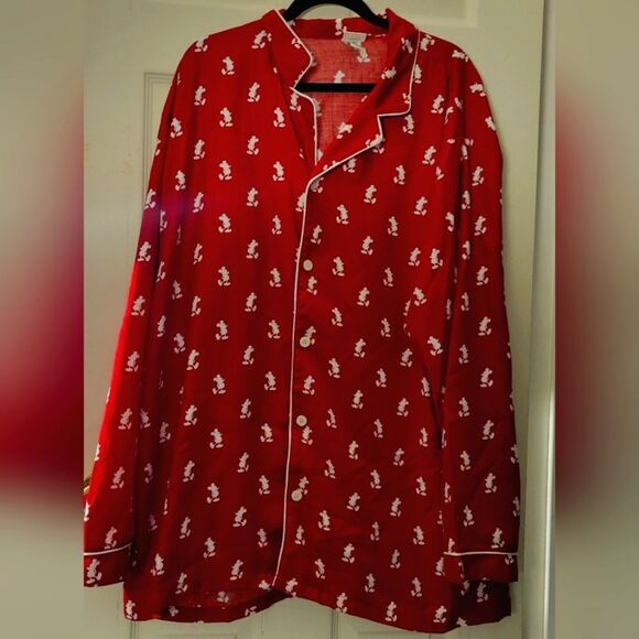 Disney Other - Men's Disney Mickey Mouse Red Pajama Top only, Size 2XL